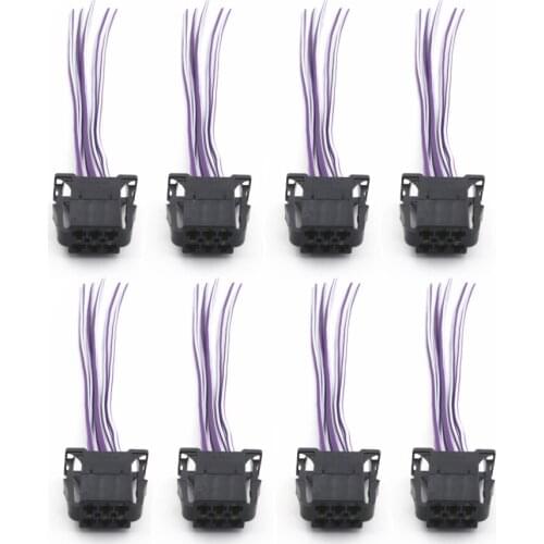 8 Pcs 1J0972926 6-Pin Car Seat Adjust Switch Plug Cable Connector For CC A4 A5 A6 Q5 Q7 S4 S5 S6 Superb 1J0 972 926