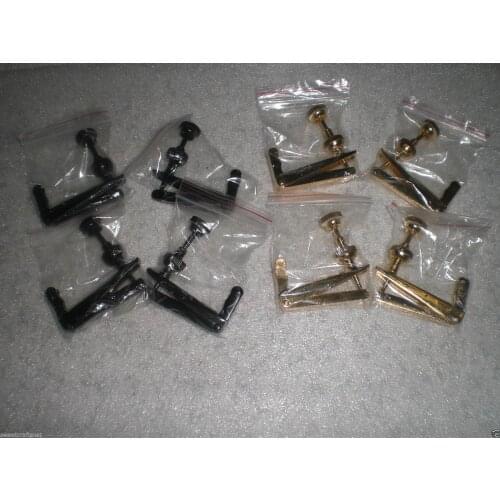 8 PCs Cello Fine tuner for 3/4-4/4 including 4 full black & 4 gold color tuners