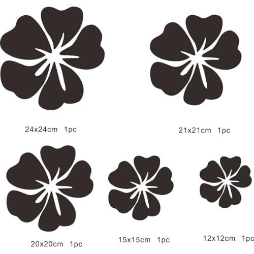 JM003 Hibiscus flower petal crystal acrylic mirror wall sticker three-dimensional wall sticker bedroom decoration