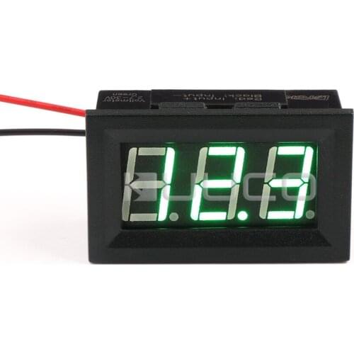 Mini Digital Voltmeter DC 3~30V Green LED Voltage Panel Meter DC 12V 24V Car Volt Meter for Car/Motorcycle/E-bike/Battery etc