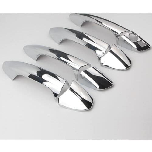 BBQ@FUKA New Car Styling Chrome ABS 4 PCS Exterior Door Handles Cover Molding Trim For 2014 2015 2016 2017 2018 Benz GLA X156