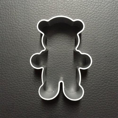 Free shipping bear shape aluminium alloy cookie cutter cake mold