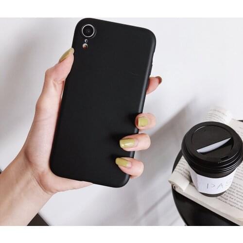 Case For iPhone XR X XS Max Ultra-thin Matte Soft TPU Case For iphone 6 7 8 Plus 11 Pro Max silicon Candy Color Back Cover