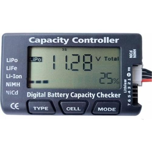 LCD Digital Battery Tester Tester Battery Capacity Voltage Tester Checker for LiPo LiF Li-ion Battery Power Supply Meter