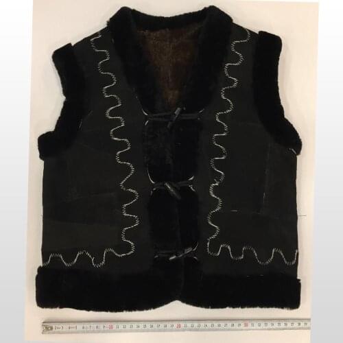 Kids Real Fur Vest Autumn Winter Warm Vaist Childrens Outerwear One Size Vaistcoats