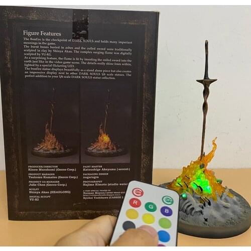 Dark Souls LED Bonfire LIT Light-up Statue ILLUMINATION Collectible 1/6 Scale Action Figure