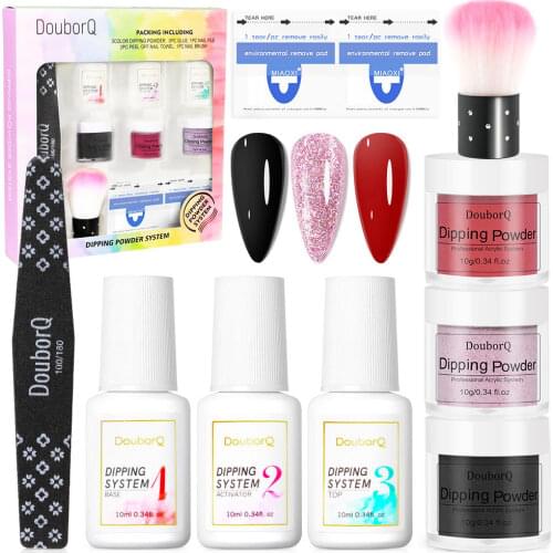 Red Black Dip Nail Powder Laser Pink Dipping Nail Glitter Holographics Dip Nail Dust No Need Cured Chrome