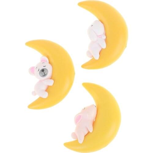 Rabbit Bear figurine Animal Model 1pc Moon Dog landscape dollhouse home miniature fairy garden decoration accessories