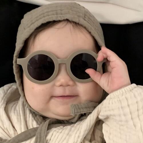Cute Childrens Sunglasses Adult New Designer Small Round Cartoon Infant Baby Sun Glasses Eyewear for boy Kids 9 Color Outdoor