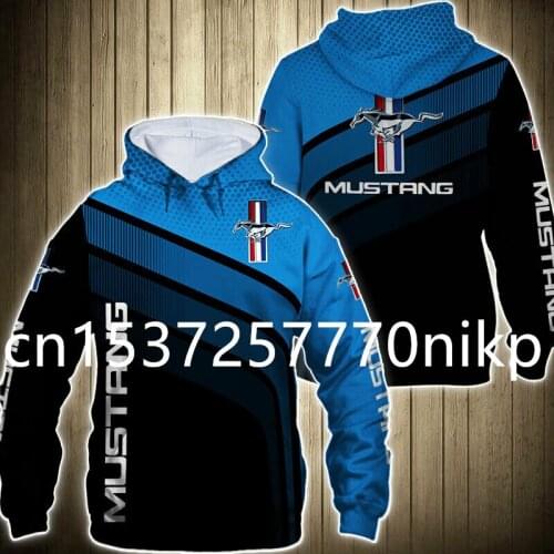 2021 New Mustang Mens Hoodie 3D Anime Oversized Hoodie Hip Hop Mens Clothes Streetwear High Quality Harajuku Sweatshirt