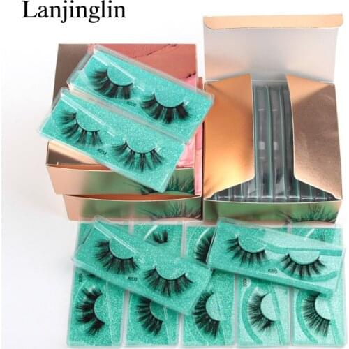 Wholesale mink Eyelashes Messy 3d Mink Lashes Natural Soft Wholesale False Eyelashes Set Makeups fluffy Fake Eye lashes In Bulk