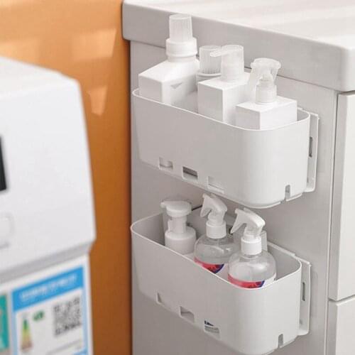 Kitchen Cabinet Shelf Organizer Wall Mounted Spices Shower Storage Rack Retractable Drawer Type Holder Bathroom Accessories L1