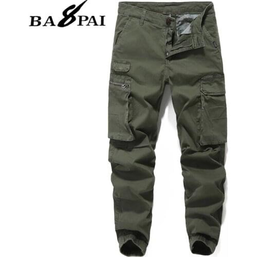 BAPAI New Mens Street Hip-hop Style Trousers Fashionable Thick Overalls Outdoor Leisure Slim Pants
