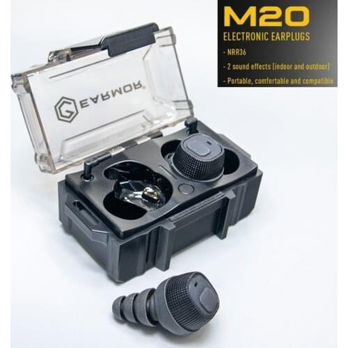 OPSMEN Earmor NEW ITEM Tactical Communication Pickup Noise Reduction headphones earplugs M20 Beta Electronic Earplug Black