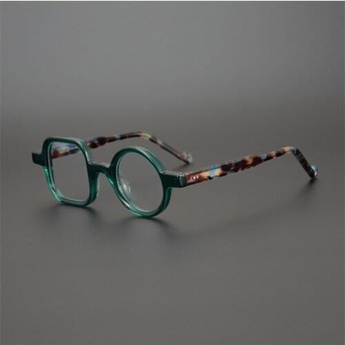 Vintage Acetate Eyeglasses Japanese Design Women Full Rim Optical Eyewear Anti-Blue Light Prescription Myopia Glasses for Men