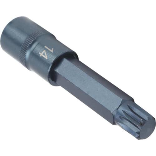 Screw Driver Socket Alloy Steel Blueing Ratchet Wrench Tool Repair Accessories Socket Adapter 1/2X100XM14