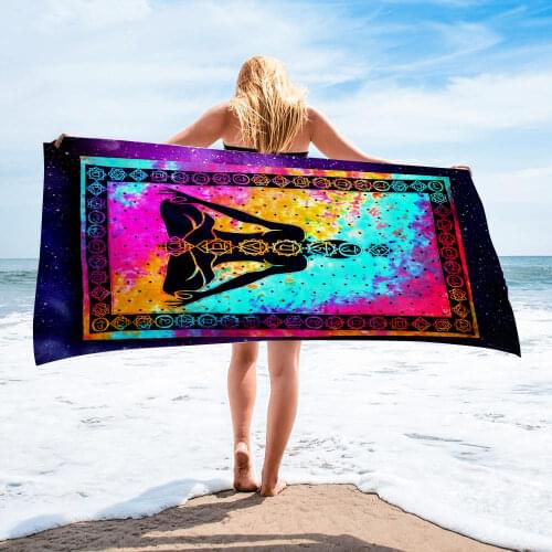 Mandala Microfiber Towel No Sand Free Quick Dry Beach Towel Surf Poncho Microfiber Bath Towel Summer Swimming Xxl Beach Towel