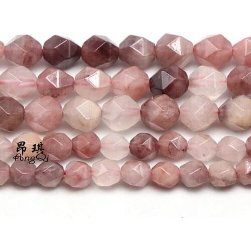 Natural Faceted Violet Lilac Jaspers Loose Beads 6 8 10mm Pick Size Diamonds Cutting Beads For Jewelry Making DIY Bracelet 15