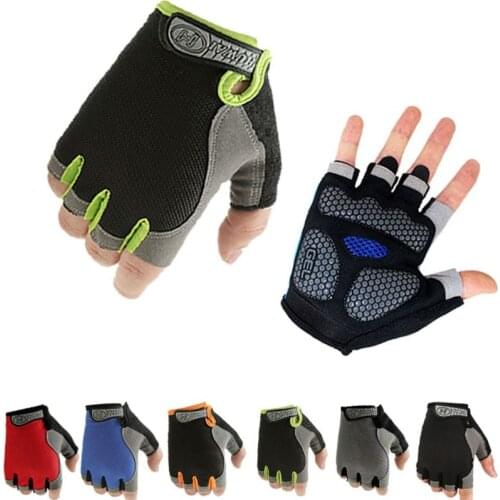 Anti Slip Shock Breathable Half Finger Gloves Men Women Half Finger Gloves Breathable Cycling Gloves Bicycle Gloves Bike Gloves