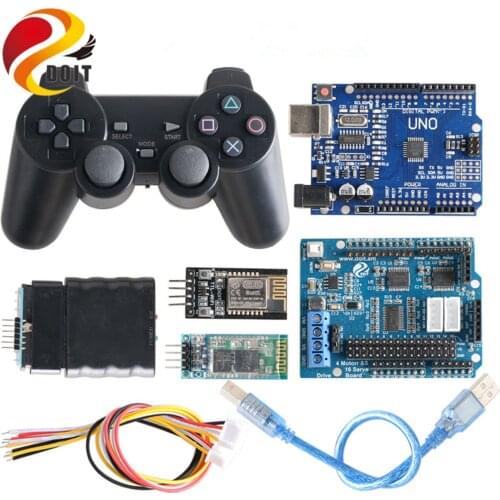 SZDOIT Wifi/Bluetooth/Handle Control Kit 16-Channel Servo & 4-Channel Motor Drive Board + Development Board RC Robot For Arduino