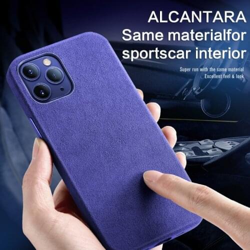 Luxury brand Alcantara Case For iPhone 12pro Max 12mini Case Cover Sports car material Case All-inclusive shockproof Phone cases