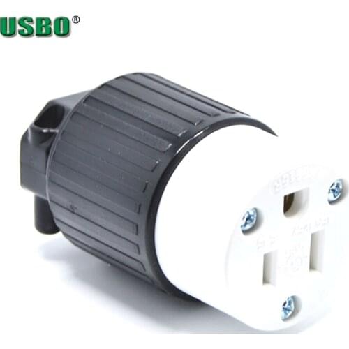 Heavy Duty USA Rewireable NEMA 5/15P power connector America Power Supply 3pole anti-off plug Inline industry locked socket