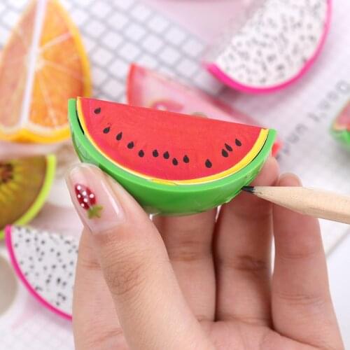 3PCS Novelty Fruit Plastic Pencil Sharpener Pencil Cutter Knife Korean Stationery School Supplies Papelaria