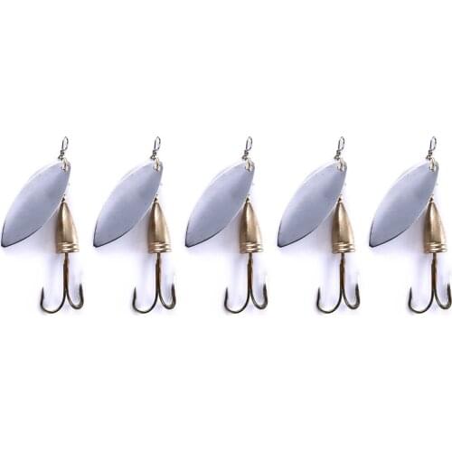 6.8CM-7G rotated Sequins spinner Metal Fishing Lures Artificial Spoon Lures with 6# Hook Hard Bait Fishing Gear