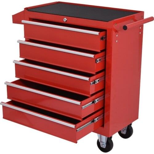 TZ35H 5 Drawer Storage Tool Box Trolley Workshop Hardware Mobile Multi-Functional Auto Car Repair Maintenance Toolkit Cabinet