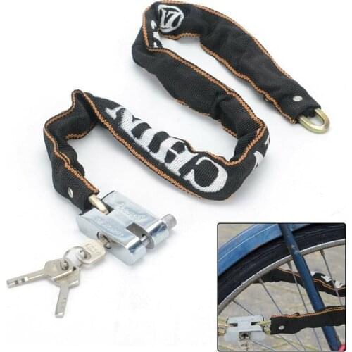 1pc Bicycle Lock Black Heavy Duty Motorbike Motorcycle Scooter Bike Motor Bicycle Chain Pad Lock Bicycle Accessories