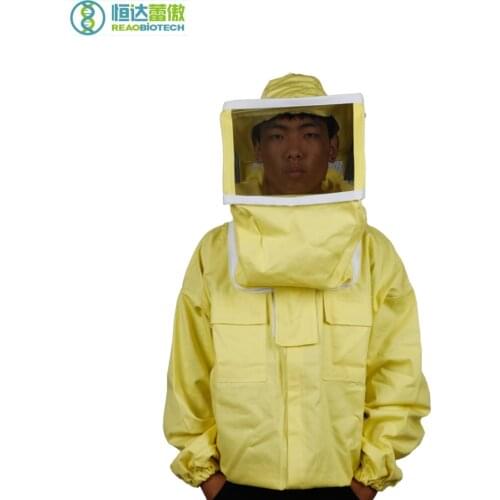 Protective Beekeeping Jacket Beekeeping Apiculture Bee Cotton and Graze Square Cap Coat Beekeeper Costume HDBC-006