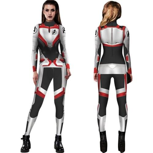 Women Quantum Suit Cosplay Costumes Super Hero Sexy Bodysuit Long Sleeve Swimsuit Female One-Piece Clothing Suit Tackle 2021
