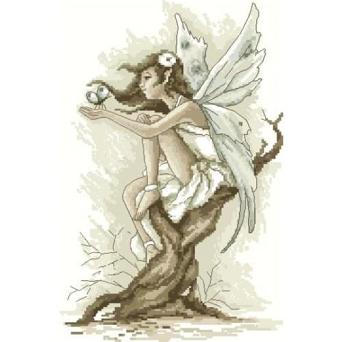 Gold Collection Chic Counted Cross Stitch Kit Butterfly Fairy Goddess