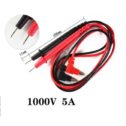 1 Pair Universal Probe Test Leads Pin for Digital Multimeter Needle Tip Meter Multi Meter Tester Lead Probe Wire Pen Cable 20A