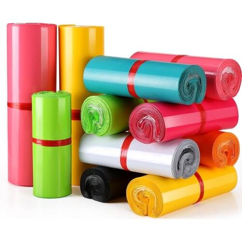 100pcs Plastic Envelope Bag Courier Storage Bags Adhesive Plastic Express Poly Postal Shipping Mailing Bags Stationery Envelope