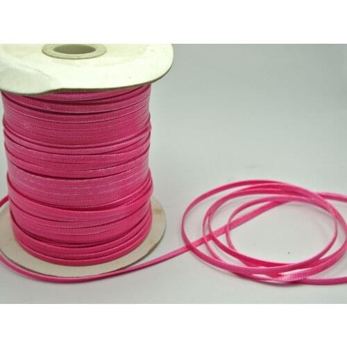 100 Yards Bright Pink FLAT Korean Waxed Cord Craft Lace String Thread 4mm