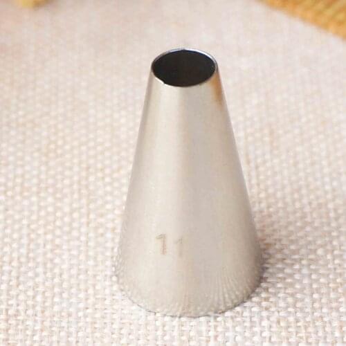 #11 Round Piping Nozzles Pastry Icing Tips Fondant Cup Cake Chocolate Baking Decorating Tools Stainless Steel