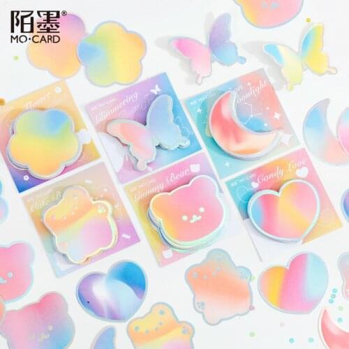 20sets/lot Memo Pads Sticky Notes Sparkling World Series Junk Journal Scrapbooking Stickers Office School stationery