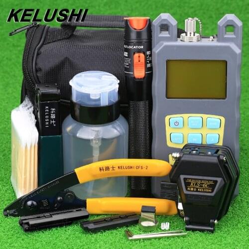 21 in 1 Fiber Welding Cable Tester Tools Kit 6C Fiber Cleaver Power Meter Visual Fault Locator Cable Tester Stripping Tool