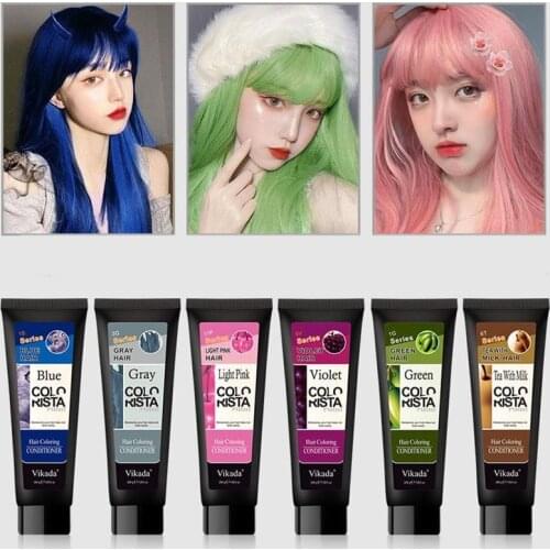 6colors Color-fixing And Color-locking Conditioner Color Hair Mask Tones Smooth Turn Into Silver Color Fashion Hair Care 200ml