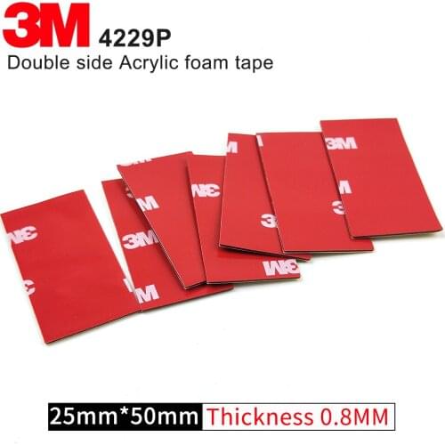 Gray 3M 4229P Automotive Double Sided Acrylic Foam Tape/high Sticky Auto Foam Tape/thickness 0.8mm,10Pcs/Lot,Size 25mm*50mm