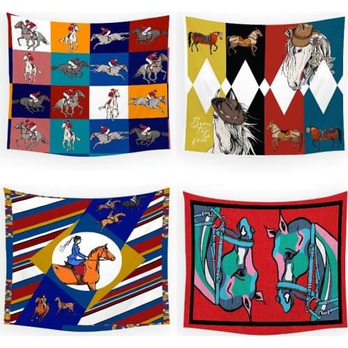 Color geometric striped horse one direction anime room decor room decoration accessories tapestry wall hanging cute room decor