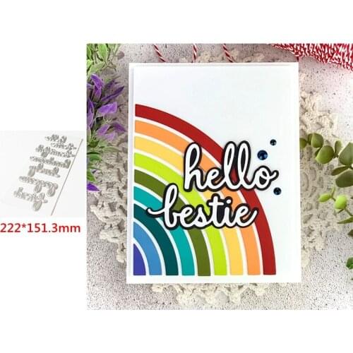 Phrases Metal Cutting Dies Decarative Hello Die Sets Die Cut For Card Making 2020 DIY Crafts Cards