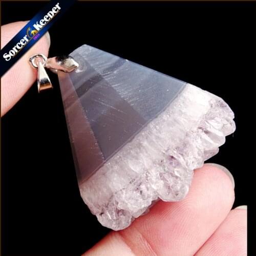 Womens Collares Gem Natural Amethysts Stone Pendant Necklace Quartz Purple Crystal Jewelry Loves Gift For Girlfriend PS885