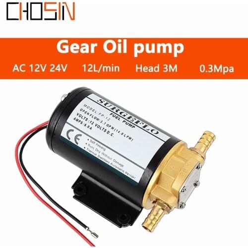 Fp-12v Fp-24v 0.3mpa Lift 3m Dc 12v 24v Mini Electric Gear Pump Oil Car Fully Automatic Diaphragm Pump Fuel Transfer Pump