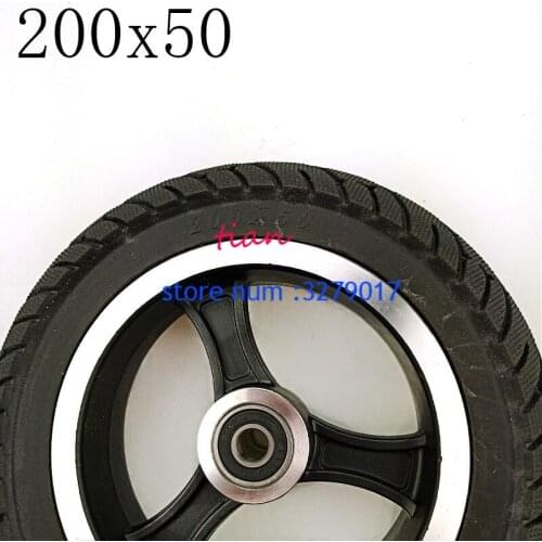 Hot Sale Good Reputation 200x50 Electric Scooter Solid Tyre with Hub for Aluminium Alloy Rims Tire,Electric Vehicle Solid Wheel
