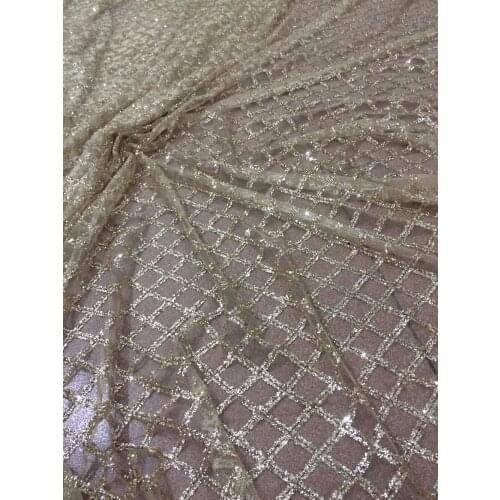 Lace SYJ-5732 High Quality New Glitter Lace Fabric Factory Price High Quality African Tulle Lace Fabric