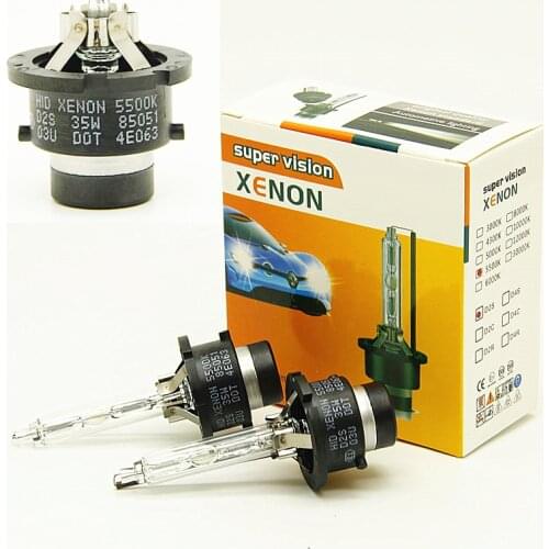 Fast bright error free D2S Xenon 35W Bulbs for Car Headlight High Quality HID Bulb with Metal Bracket 5500k 6500k D2S