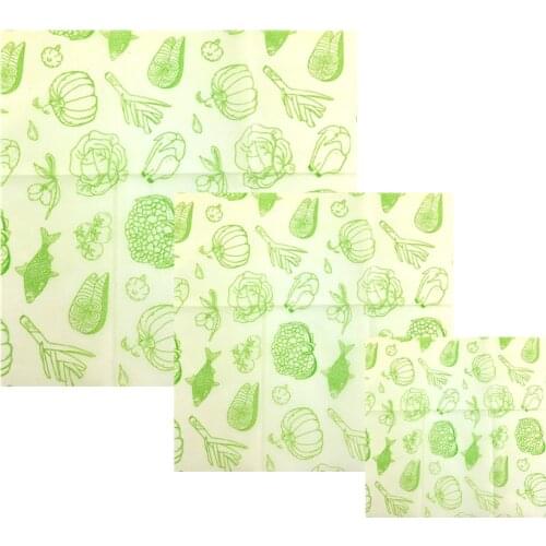 Reusable Beeswax Cloth Wrap Food Fresh Bag Lid Cover Stretch Lid Jungle Party Bees wax wrap plastic wrap for Sandwich Cheese