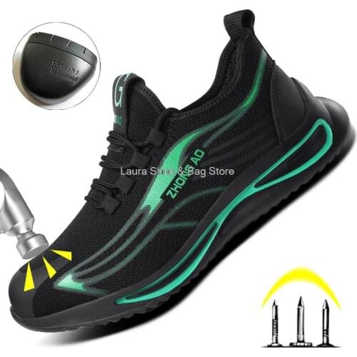 Men Work Safety Shoes Anti-puncture Working Sneakers Male Indestructible Work Shoes Men Boots Lightweight Men Safety Boots 2021